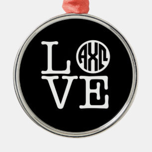 Alpha Chi Omega  Liebe Silbernes Ornament