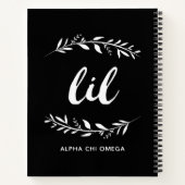 Alpha Chi Omega | Lil Wreath Notizbuch (Rückseite)