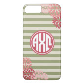 Alpha Chi Omega | Monogramm Streifenmuster Case-Mate iPhone Hülle (Rückseite)