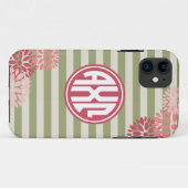 Alpha Chi Omega | Monogramm-Streifenmuster Case-Mate iPhone Hülle (Rückseite (Horizontal))