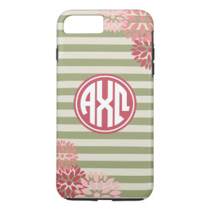 Alpha Chi Omega   Monogramm Streifenmuster Case-Mate iPhone Hülle