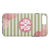 Alpha Chi Omega | Monogramm Streifenmuster Case-Mate iPhone Hülle (Rückseite (Horizontal))