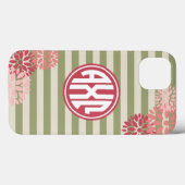 Alpha Chi Omega | Monogramm-Streifenmuster Case-Mate iPhone Hülle (Rückseite (Horizontal))