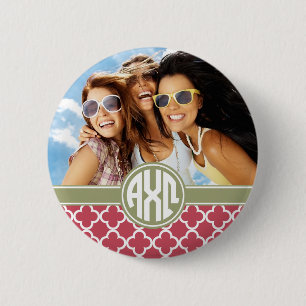 Alpha Chi Omega  Monogramm und Foto Button