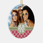 Alpha Chi Omega | Monogramm und Foto Keramik Ornament (Rechts)