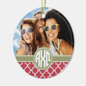 Alpha Chi Omega | Monogramm und Foto Keramik Ornament (Links)