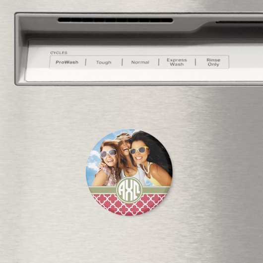 Alpha Chi Omega | Monogramm und Foto Magnet (In Situ (Geschirrspüler))