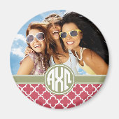 Alpha Chi Omega | Monogramm und Foto Magnet (Vorne)