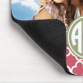 Alpha Chi Omega | Monogramm und Foto Mousepad (Ecke)
