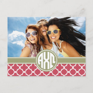 Alpha Chi Omega   Monogramm und Foto Postkarte