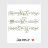 Alpha Chi Omega | Pfeile Aufkleber (Blatt)
