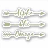 Alpha Chi Omega | Pfeile Aufkleber (Vorderseite)