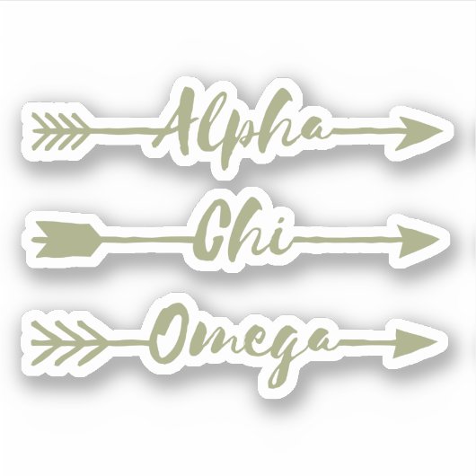 Alpha Chi Omega | Pfeile Aufkleber (Vorderseite)