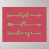 Alpha Chi Omega | Pfeile Poster (Vorne)