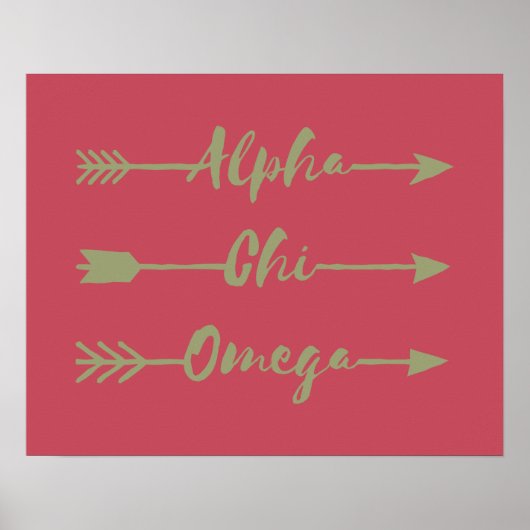 Alpha Chi Omega | Pfeile Poster (Vorne)