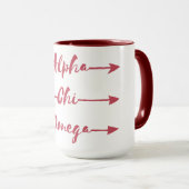 Alpha Chi Omega | Pfeile Tasse (VorderseiteRechts)