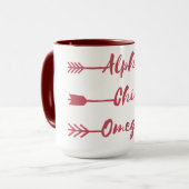 Alpha Chi Omega | Pfeile Tasse (Vorderseite Links)