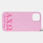Alpha Chi Omega rosa Buchstaben Case-Mate iPhone Hülle (Rückseite (Horizontal))