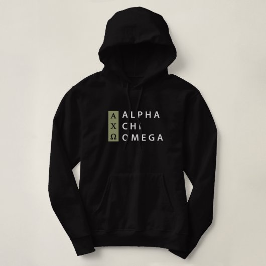 Alpha Chi-Omega| Staplungslogo Hoodie (Design vorne)