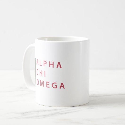 Alpha Chi-Omega| Staplungslogo Kaffeetasse (Vorderseite Links)