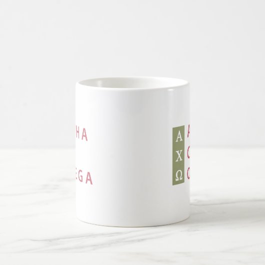 Alpha Chi-Omega| Staplungslogo Kaffeetasse (Mittel)