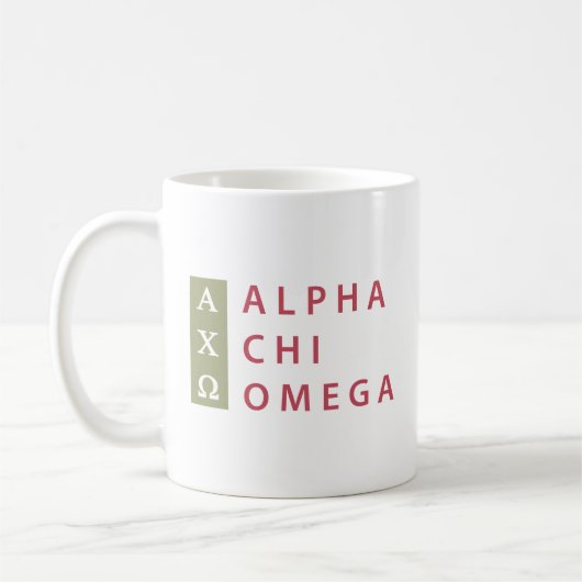 Alpha Chi-Omega| Staplungslogo Kaffeetasse (Links)