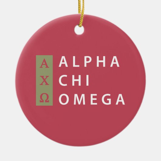 Alpha Chi-Omega| Staplungslogo Keramikornament (Vorne)