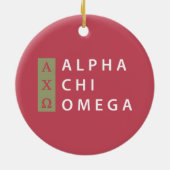 Alpha Chi-Omega| Staplungslogo Keramikornament (Hinten)