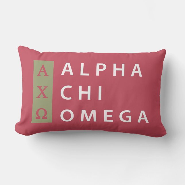 Alpha Chi-Omega| Staplungslogo Lendenkissen (Vorderseite)