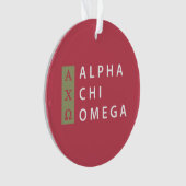 Alpha Chi-Omega| Staplungslogo Ornament (Vorderseite)