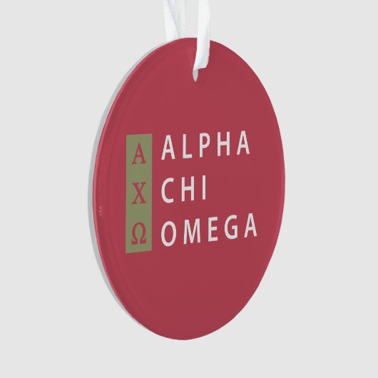 Alpha Chi-Omega| Staplungslogo Ornament (Vorderseite)