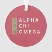 Alpha Chi-Omega| Staplungslogo Ornament (Rückseite)