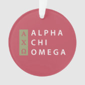 Alpha Chi-Omega| Staplungslogo Ornament (Vorderseite)