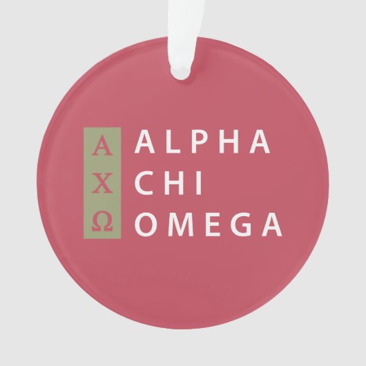 Alpha Chi-Omega| Staplungslogo Ornament (Vorderseite)