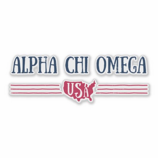 Alpha Chi Omega - USA Aufkleber (Vorderseite)