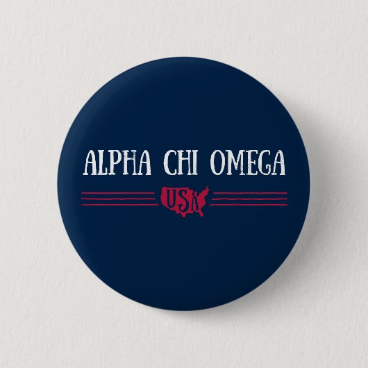 Alpha Chi Omega - USA Button (Vorderseite)