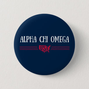 Alpha Chi Omega - USA Button