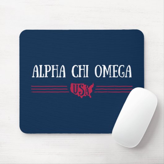 Alpha Chi Omega - USA Mousepad (Mit Mouse)
