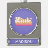 Alpha Chi Omega| wenig Banner-Ornament Silber (Vorderseite)