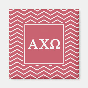 Alpha Chi Omega   Zickzack Muster Magnet