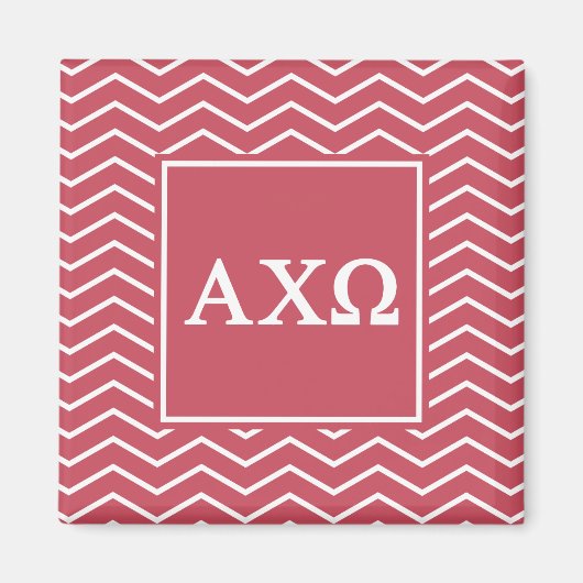 Alpha Chi Omega | Zickzack Muster Magnet (Vorne)