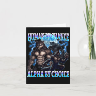 Alpha Choice Schwarzarbeit Lustiger Alpha Wolf Mem Karte
