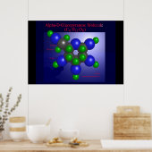 Alpha-D-Glucopyranose-Molekül (Druck) Poster (Küche)
