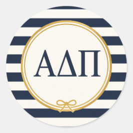 Alpha Delta Pi Runder Aufkleber