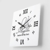 Alpha Engineer Quadratische Wanduhr (Winkel)