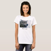 "ALPHA FEMALE" Fun Grey Wolf Mode T-Shirt (Vorne ganz)