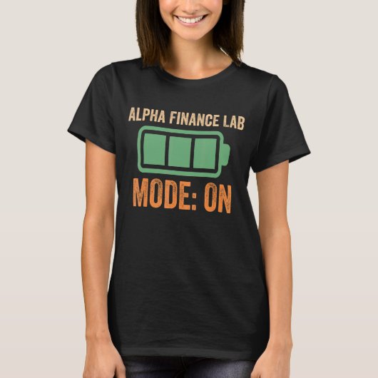 Alpha Finance-Labrador-Modus auf Krypto T-Shirt (Vorderseite)