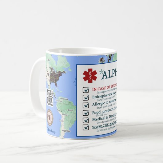 Alpha-Gal-Syndrom (11 oz.) Tasse (Vorderseite Links)