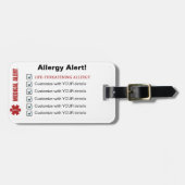 Alpha-gal-Syndrom - Anpassbare Arbeits-/Gepäckmark Gepäckanhänger (Vorderseite horizontal)