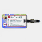 Alpha-gal-Syndrom - Anpassbare Arbeits-/Gepäckmark Gepäckanhänger (Rückseite horizontal)